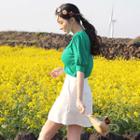 Band-waist Pocket-side Mini Skirt