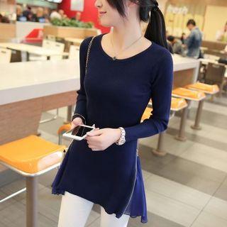 Zip Side Long Sweater