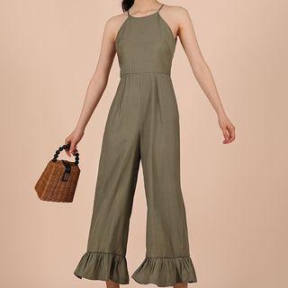 Ruffle Hem Spaghetti Strap Jumpsuit
