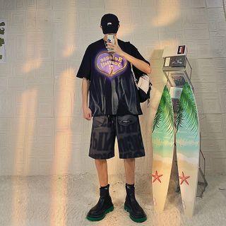Short Sleeve Printed T-shirt / Printed Shorts