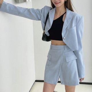 Set: Crop Blazer + Skort