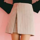 Pinstripe A-line Skirt