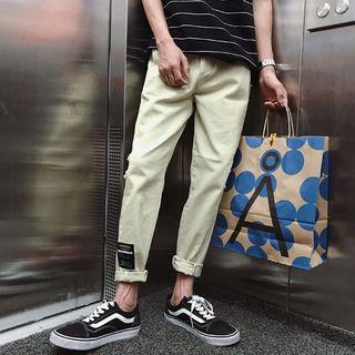 Applique Ripped Pants
