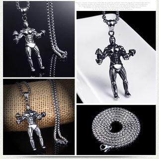 Stainless Steel Man Pendant Necklace