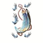 Feather Print Waterproof Temporary Tattoo Blue - One Piece