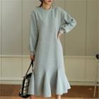 Godet-hem Midi Sweatshirt Dress