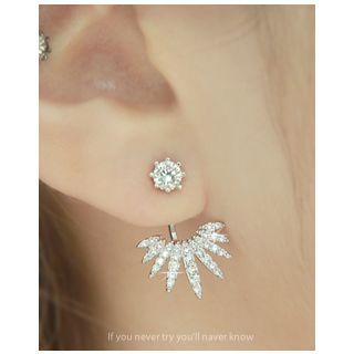 Rhinestone Multi-prong Ear Jacket (2 Pcs)