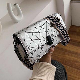 Triangular Paneled Crossbody Bag