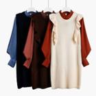 Knit Pinafore Dress / Long-sleeve Blouse / Set