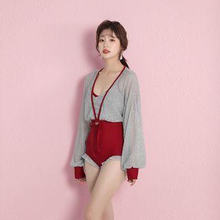 Cover-up Top / Swimsuit / Waterproof Pouch / Set