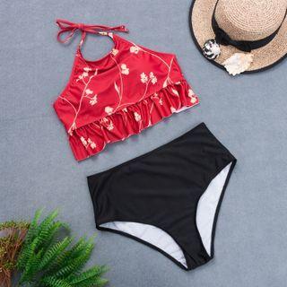 Swim Set: Printed Tankini Top + Bottom