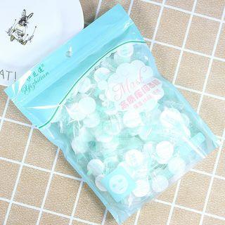 Set Of 100: Compressed Face Mask Sheet Set - White - One Size