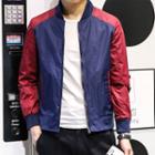 Colored Panel Bomber Jacket