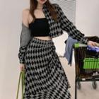 Pattern Shirt / A-line Skirt