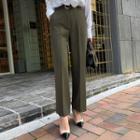 Belted Straight Dress Pants