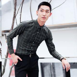 Check Slim-fit Long-sleeve Shirt