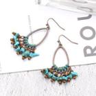 Turquoise Fringed Earring 1 Pair - Blue - One Size
