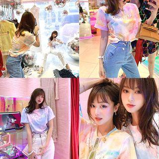 Short Sleeve Tie Dye Top