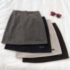 Lettering Acrylic High-waist A-line Skirt
