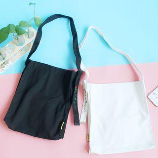 Flower Embroidered Canvas Tote Bag