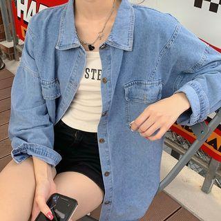 Button-up Denim Shirt Jacket