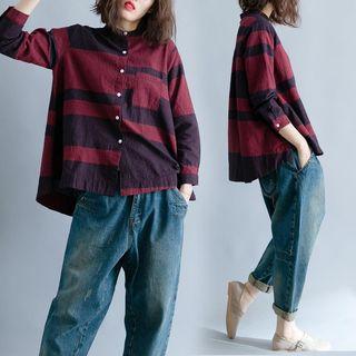 Two-tone Shirt As Shown In Figure - One Size