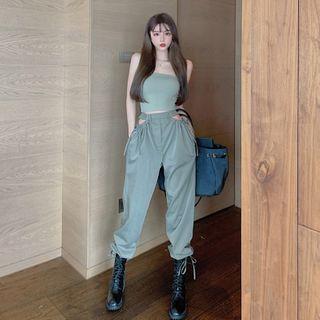 Tube Top / Cutout Harem Pants