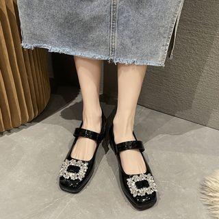 Rhinestone Chunky Heel Mary Jane Pumps (various Designs)