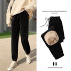 High Waist Corduroy Straight Leg Pants / Set