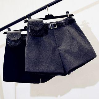 Belted Shorts With Pouch