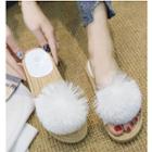 Fluffy Flat Sandals