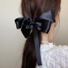 Bow Ribbon Hair Clip Black - One Size
