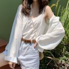 White Long-sleeve Shirt Jacket