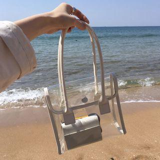 Clear Pvc Handbag As Shown In Figure - One Size