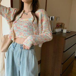 Knit Cropped Camisole / Cardigan