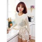 Round-neck Sheer Top