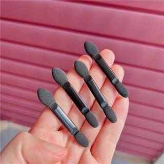 Dual Set Of 4: Dual Head Eyeshadow Makeup Brush Set Of 4 - Black - One Size