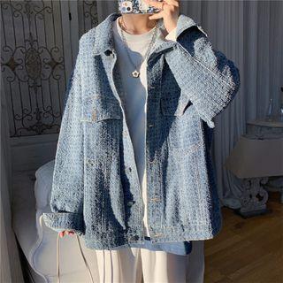 Textured Denim Jacket