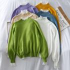 Mock Two-piece Loose-fit Sweater
