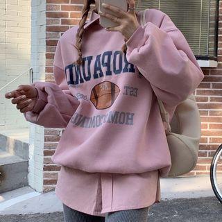 Plain Shirt / Lettering Sweatshirt