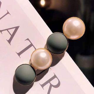 Faux Pearl & Matt Bead Hair Clip