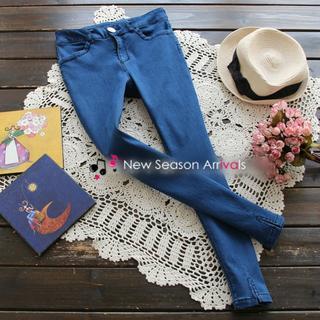 Slit-front Skinny Jeans