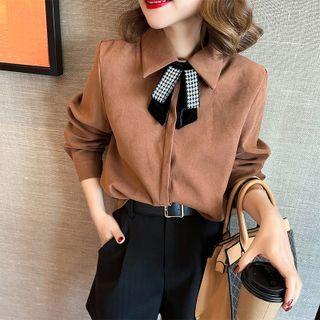 Houndstooth Bow Shirt