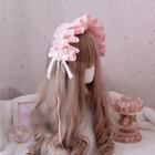 Lace Wrist Cuffs / Ruffled Lace Headpiece