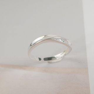 Wavy Ring R-3231 - Silver - One Size