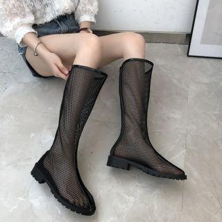 Platform Mesh Tall Boots