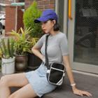 Contrast-trim Mini Cross Bag
