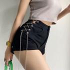 High-waist Chain-detail Shorts