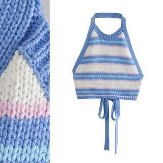 Halter Tie-back Knit Camisole Top