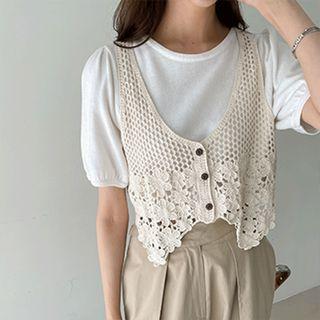 Crochet Cropped Vest